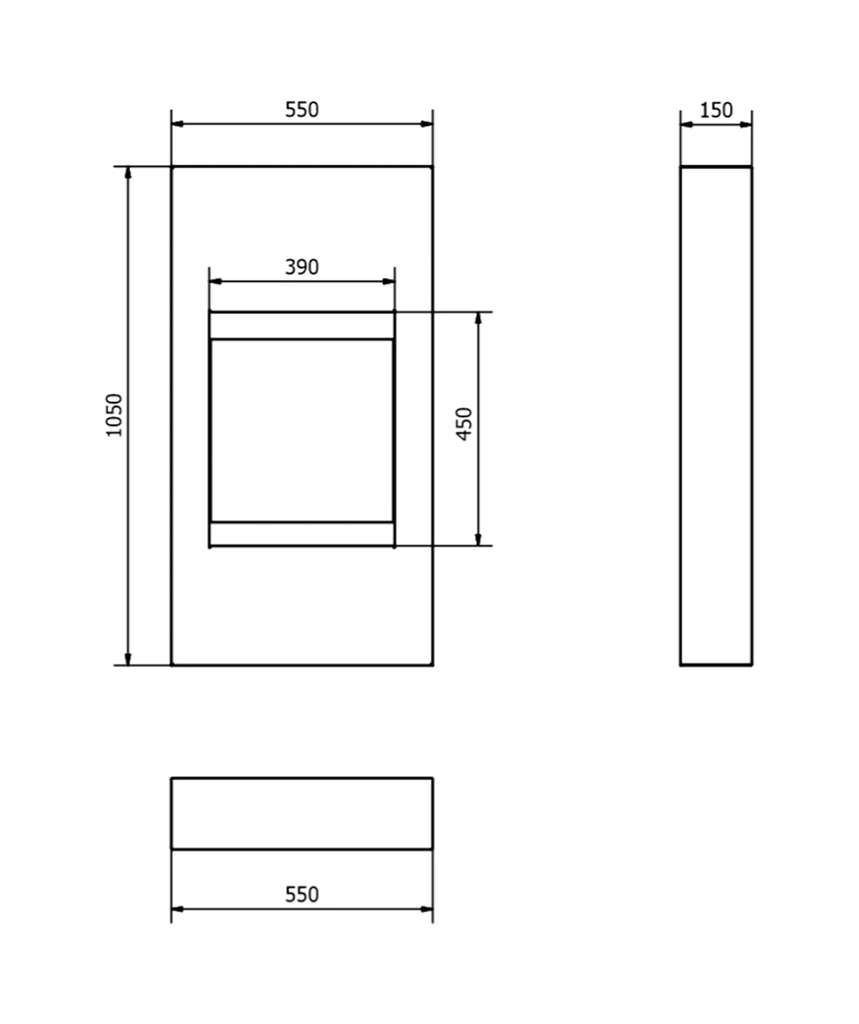 Fritstående Kamin Modern Sort Biopejs-Butikken 